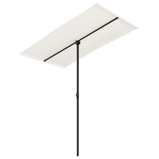 Garden Parasol | Sand White | Aluminium | Medium | Rotatable