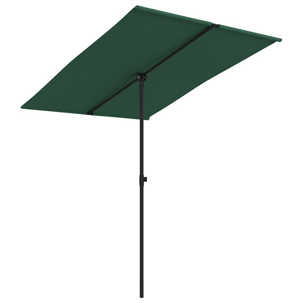 Garden Parasol with Aluminium Pole 2x1.5 m Green