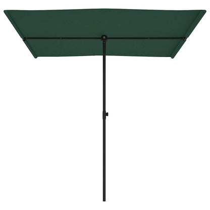 Garden Parasol with Aluminium Pole 2x1.5 m Green