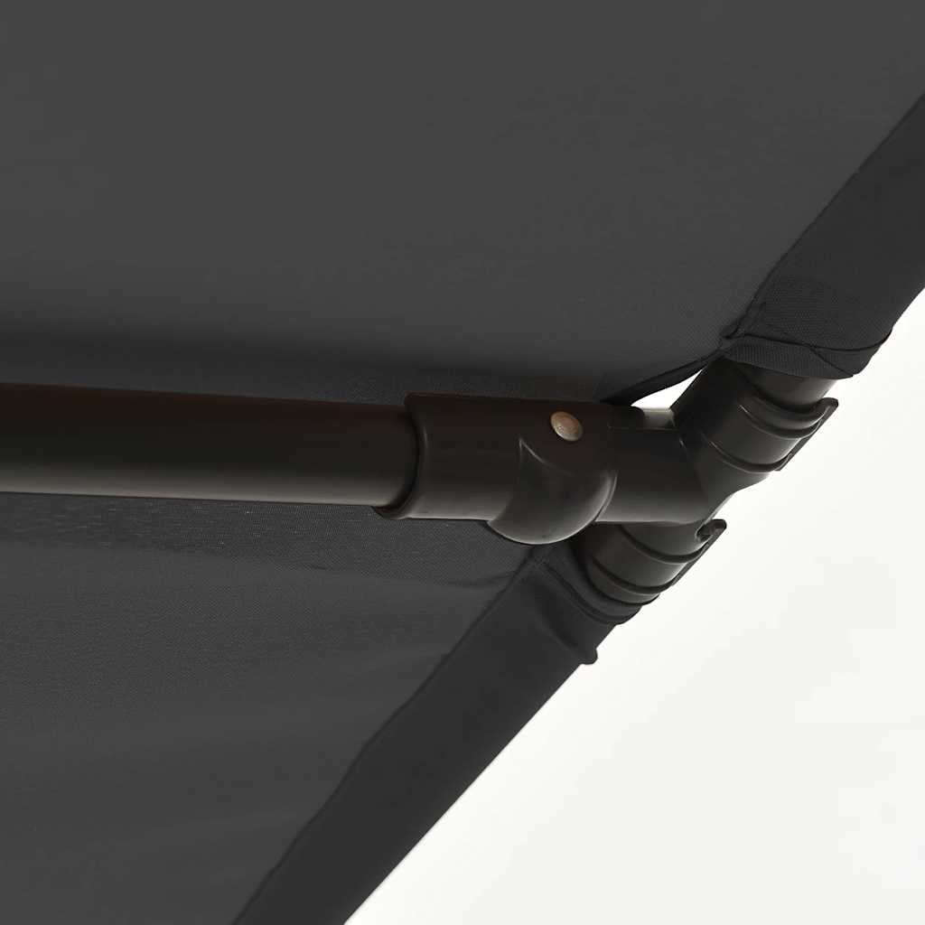 vidaXL Garden Parasol Anthracite Polyester Medium Height-Adjustable