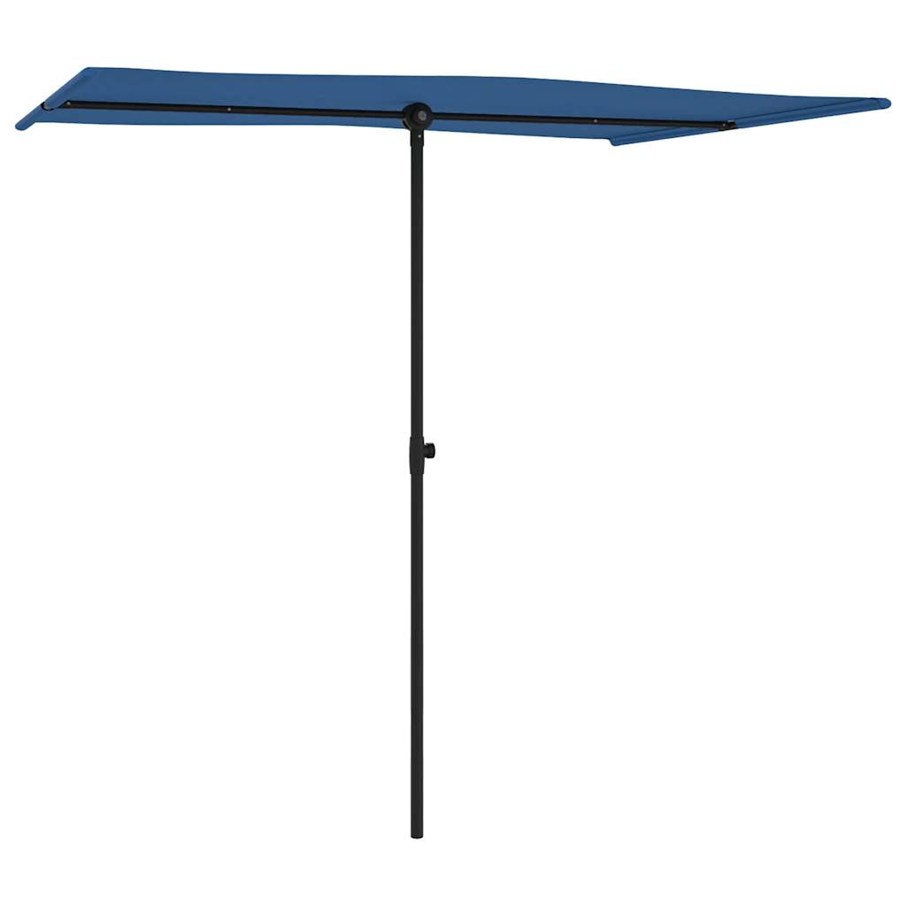 Garden Parasol | Azure Blue | Aluminium, Polyester | 2x1.5 meters