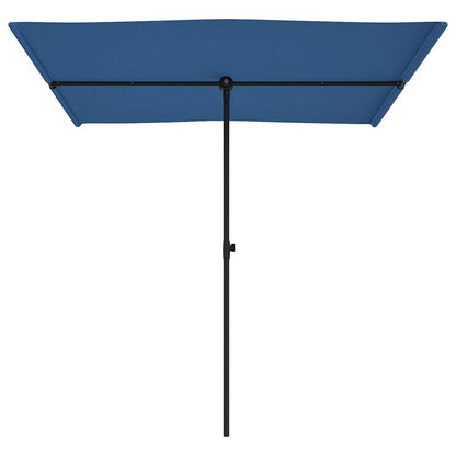 Garden Parasol | Azure Blue | Aluminium, Polyester | 2x1.5 meters