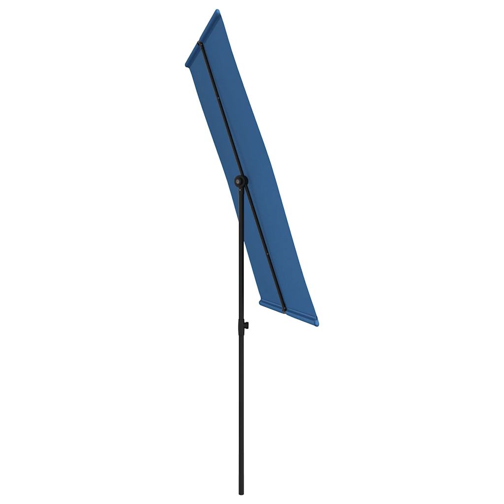 Garden Parasol | Azure Blue | Aluminium, Polyester | 2x1.5 meters