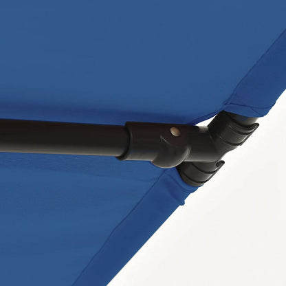 Garden Parasol | Azure Blue | Aluminium, Polyester | 2x1.5 meters