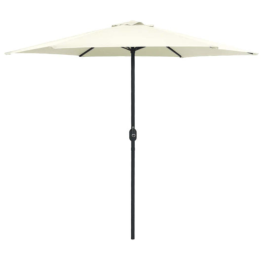 Garden Parasol | Sand White | Polyester, Aluminium, Steel