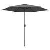 Garden Parasol with Aluminium Pole 270x246 cm Anthracite