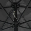 Garden Parasol with Aluminium Pole 270x246 cm Anthracite
