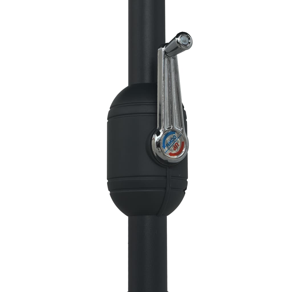 Garden Parasol with Aluminium Pole 270x246 cm Black