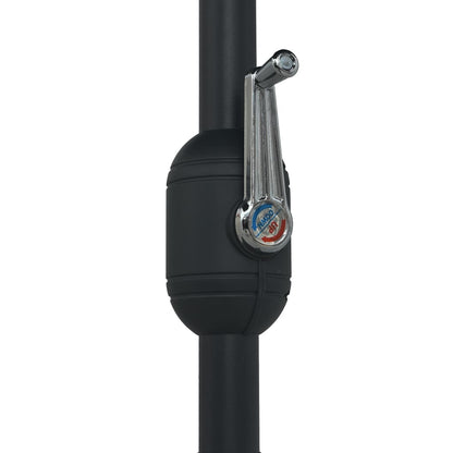 Garden Parasol with Aluminium Pole 270x246 cm Black