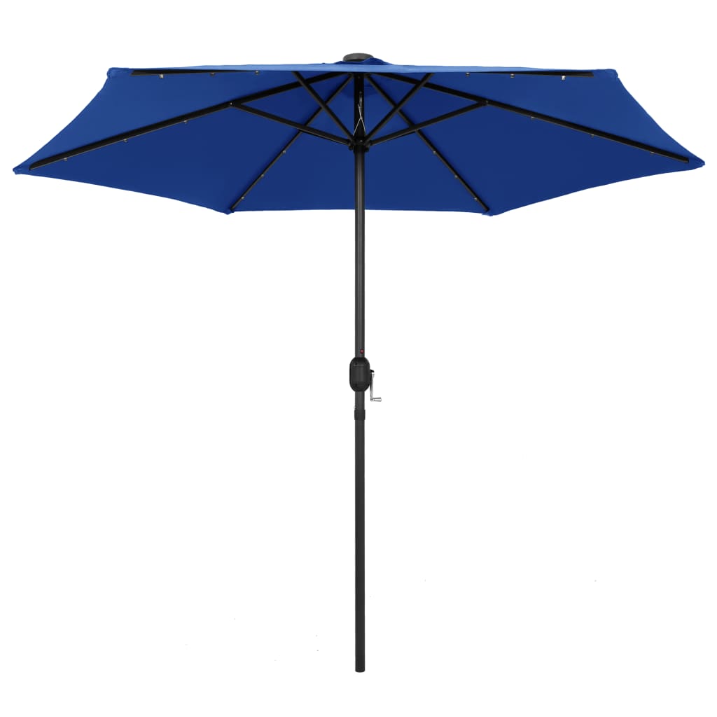 Garden Parasol | Azure Blue | Polyester, Aluminium, Steel | Medium