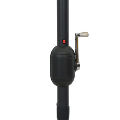Garden Parasol with LED Lights and Aluminium Pole 300 cm Anthracite