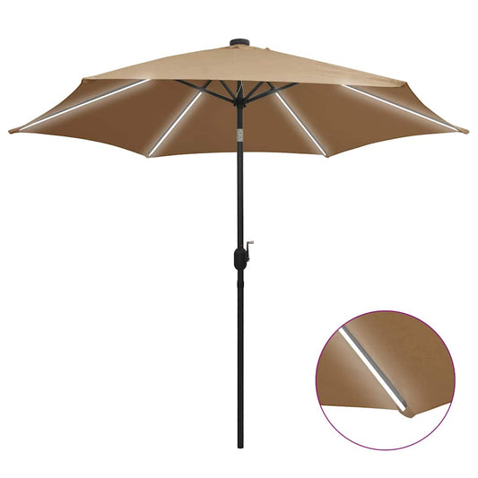 Garden Parasol | Taupe | 100% polyester, aluminium | Large
