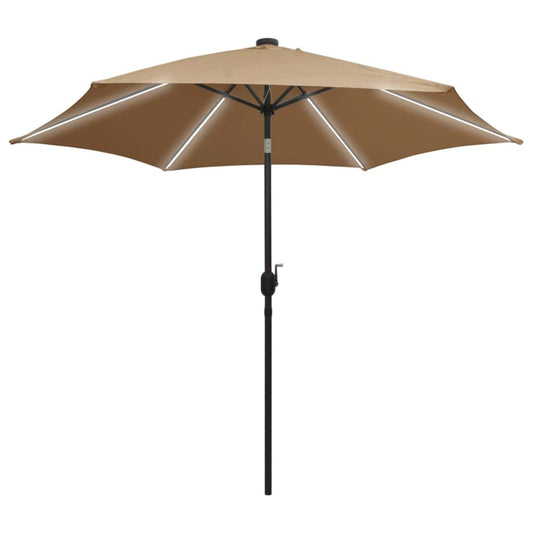 Garden Parasol | Taupe | 100% polyester, aluminium | Large