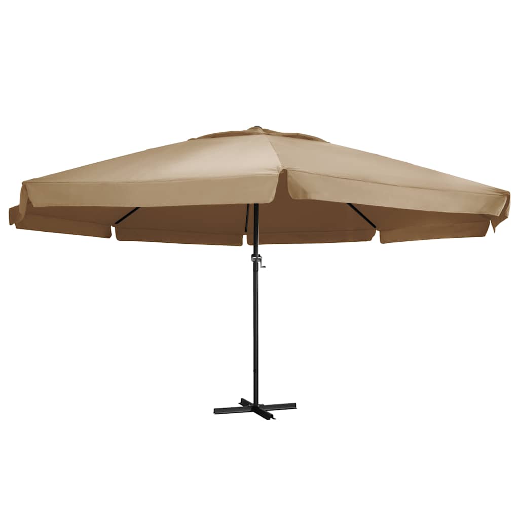 Garden Parasol | Taupe | Polyester, Aluminium, Steel | Large