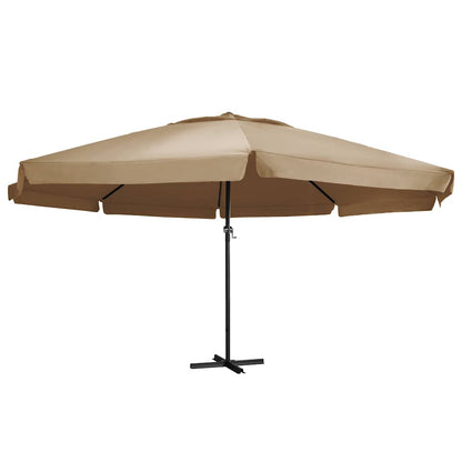 Garden Parasol | Taupe | Polyester, Aluminium, Steel | Large