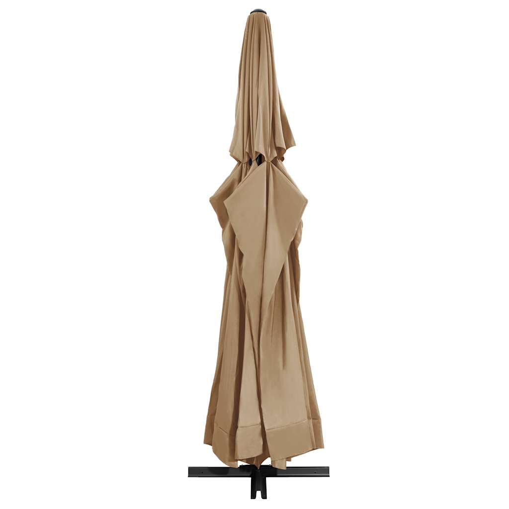 Garden Parasol | Taupe | Polyester, Aluminium, Steel | Large