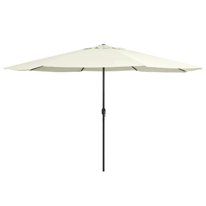 Garden Parasol with Metal Pole 153.5" Sand White
