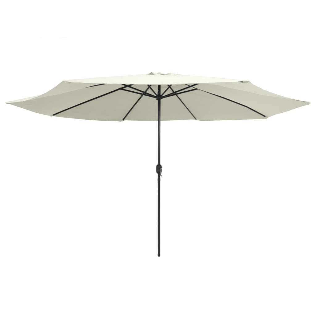 Garden Parasol with Metal Pole 153.5" Sand White