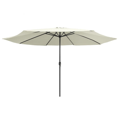 Garden Parasol with Metal Pole 153.5" Sand White