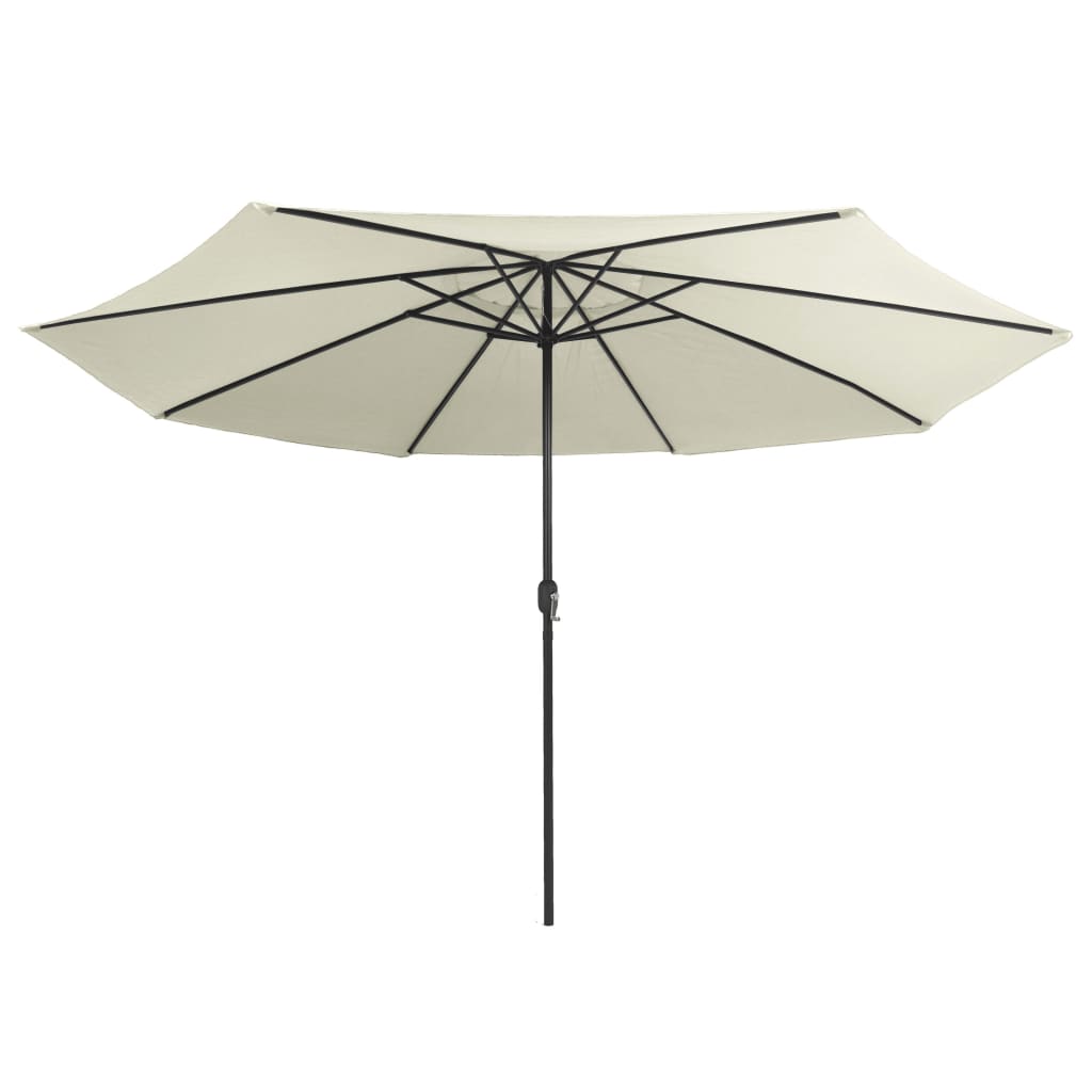 Garden Parasol with Metal Pole 153.5" Sand White