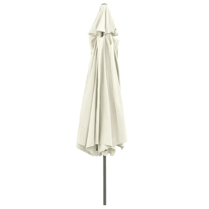 Garden Parasol with Metal Pole 153.5" Sand White