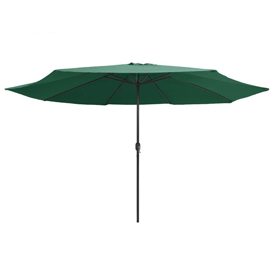 Garden Parasol with Metal Pole 390 cm Green