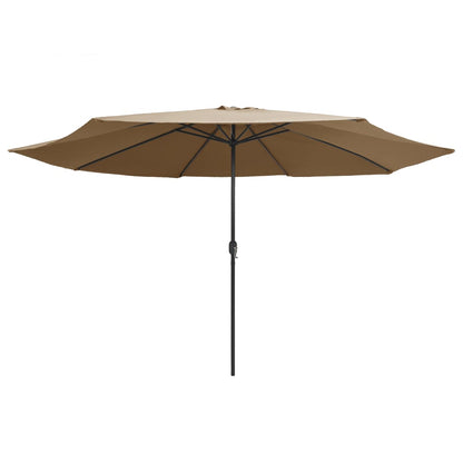 Garden Parasol | Taupe | 100% polyester fabric, metal pole | Large