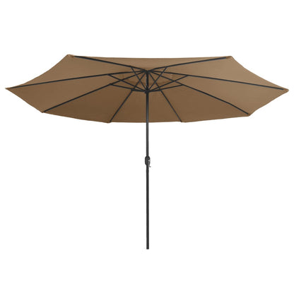 Garden Parasol | Taupe | 100% polyester fabric, metal pole | Large