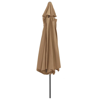 Garden Parasol | Taupe | 100% polyester fabric, metal pole | Large