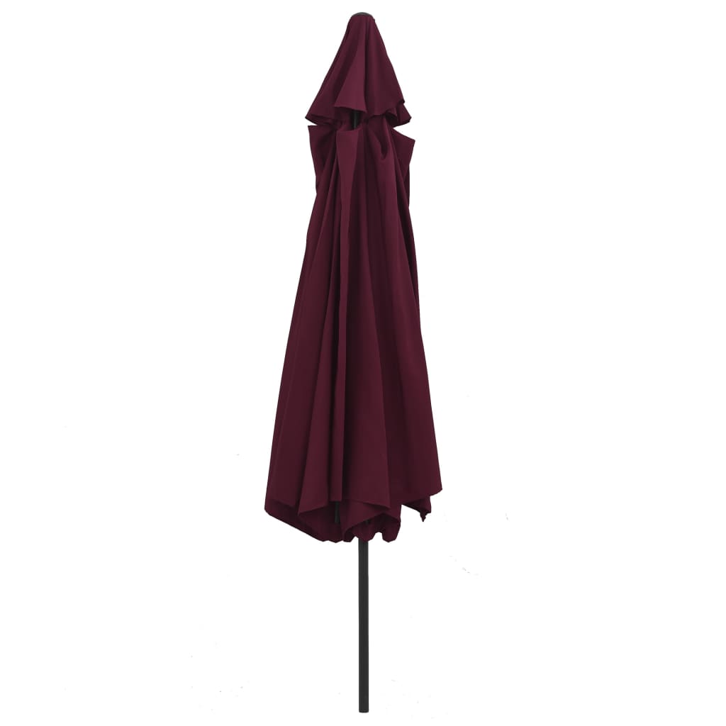 Garden Parasol | Bordeaux red | Polyester, Metal | Medium | Foldable