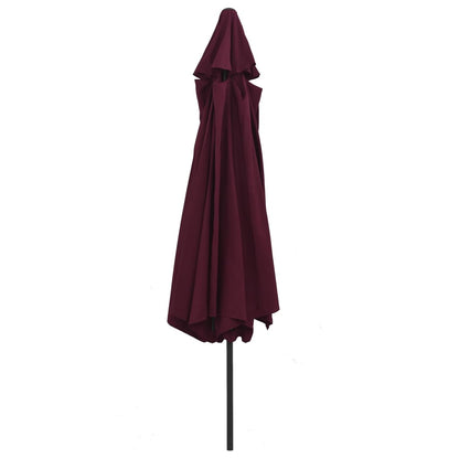 Garden Parasol | Bordeaux red | Polyester, Metal | Medium | Foldable