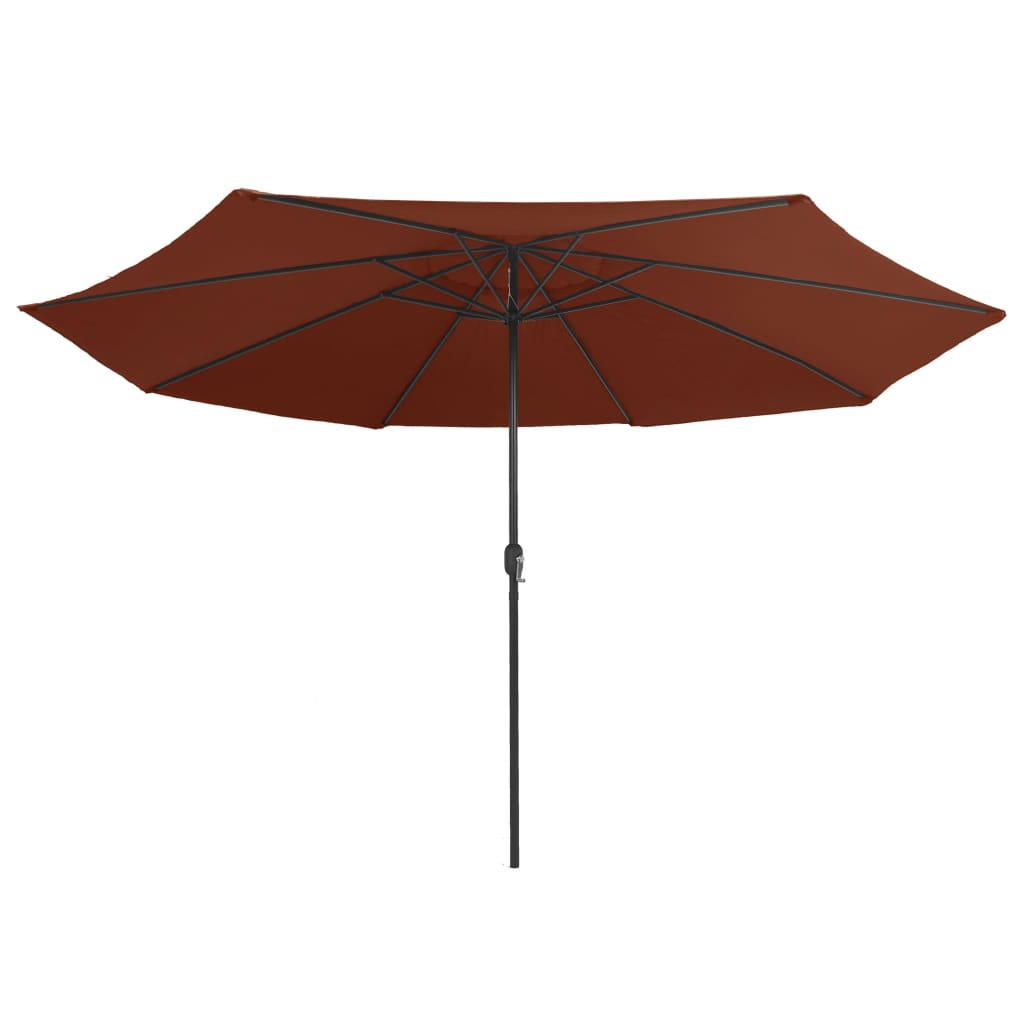 Garden Parasol with Metal Pole 390 cm Terracotta