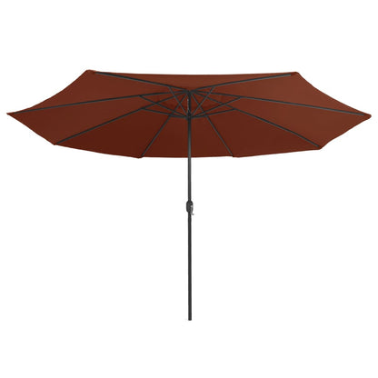 Garden Parasol with Metal Pole 390 cm Terracotta