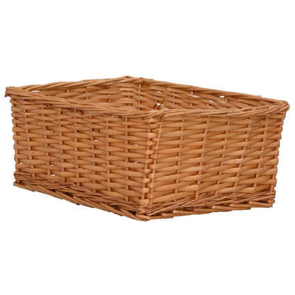 4 Piece Nesting Basket Set Brown Willow