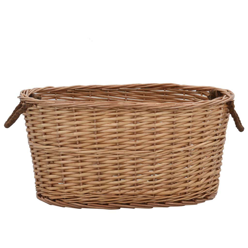 Firewood Basket with Carrying Handles 58x42x29 cm Natural Willow