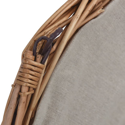 Firewood Basket with Handle 57x46.5x52 cm Brown Willow