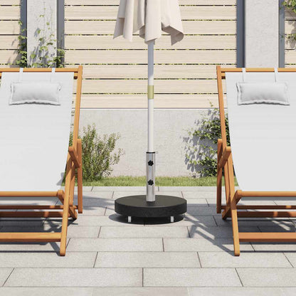 Parasol Base | Black | Granite, Stainless Steel | 30 kg | Rollable