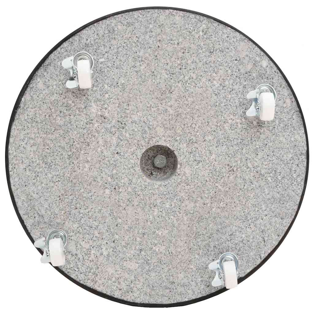 Parasol Base | Black | Granite, Stainless Steel | 30 kg | Rollable