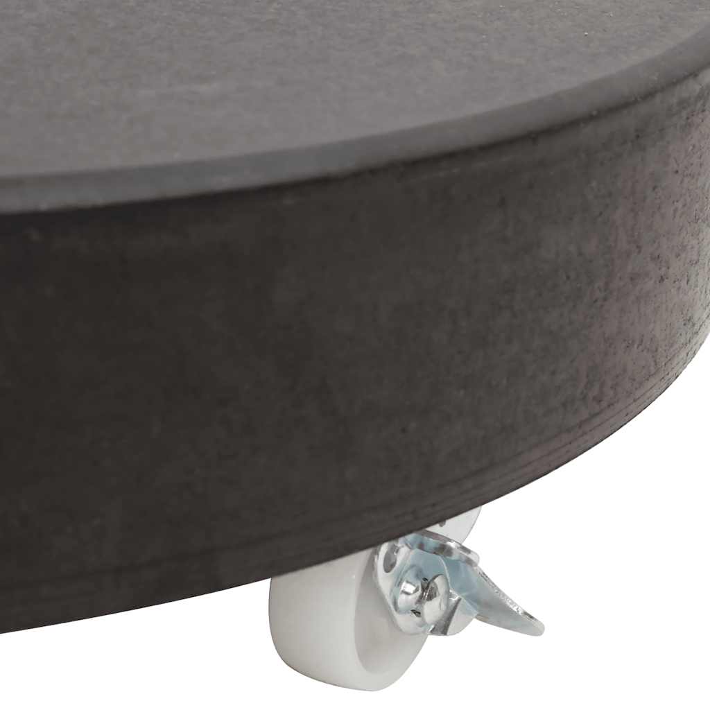 Parasol Base | Black | Granite, Stainless Steel | 30 kg | Rollable