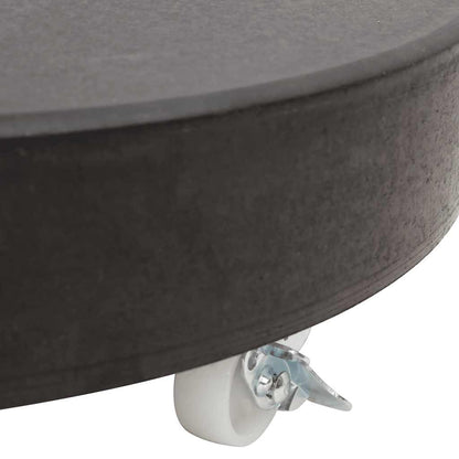 Parasol Base | Black | Granite, Stainless Steel | 30 kg | Rollable