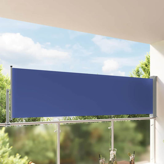 Side Awning | Blue | Polyester | 100x300 cm | Retractable | Side Awning