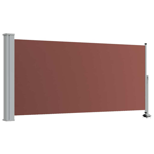 Patio Retractable Side Awning 120x300 cm Brown