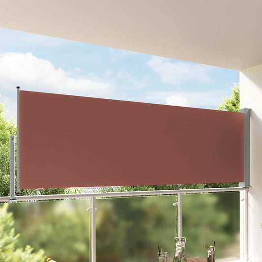 Patio Retractable Side Awning 120x300 cm Brown