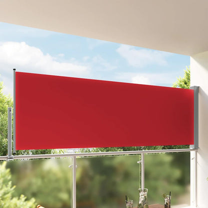 Patio Retractable Side Awning 120x300 cm Red