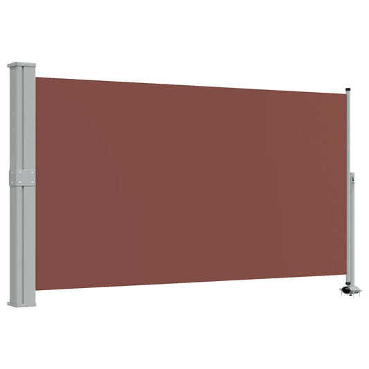 Side Awning | Brown | Polyester | 140x300 cm | Retractable | Awnings