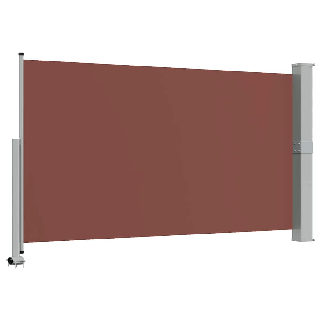 Patio Retractable Side Awning 140 x 300 cm Brown