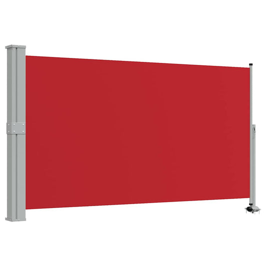 Side Awning | Red | Polyester, Powder-Coated Iron | 140 x 300 cm
