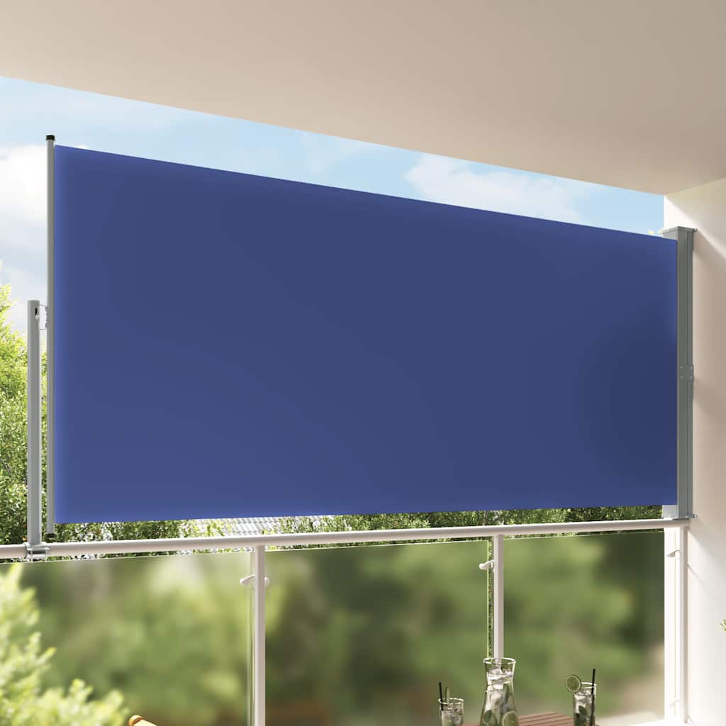 Patio Retractable Side Awning 160x300 cm Blue