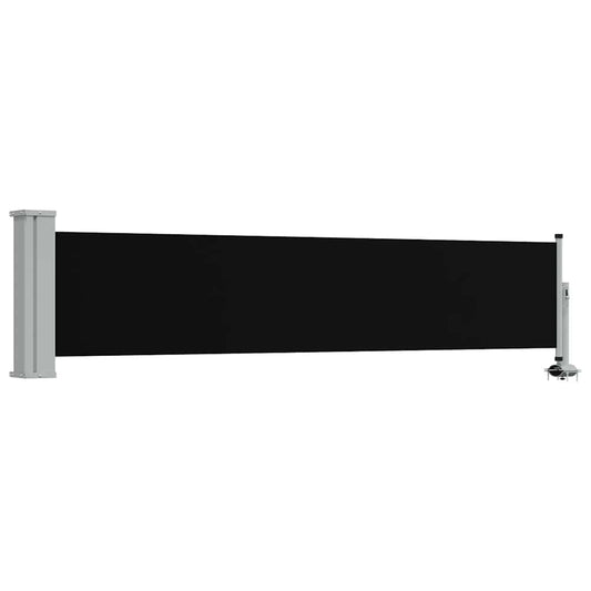 Side Awning | Black fabric, Grey steel frame
