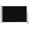 Patio Retractable Side Awning 23.6"x118.1" Black